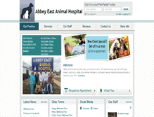 Tablet Screenshot of abbeyeastanimalhospital.com